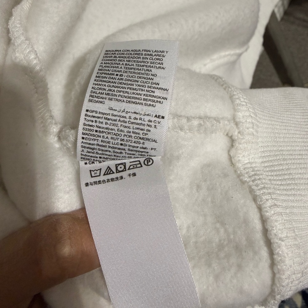 Men's White Full-Zip Sweater - Picture 8 of 11